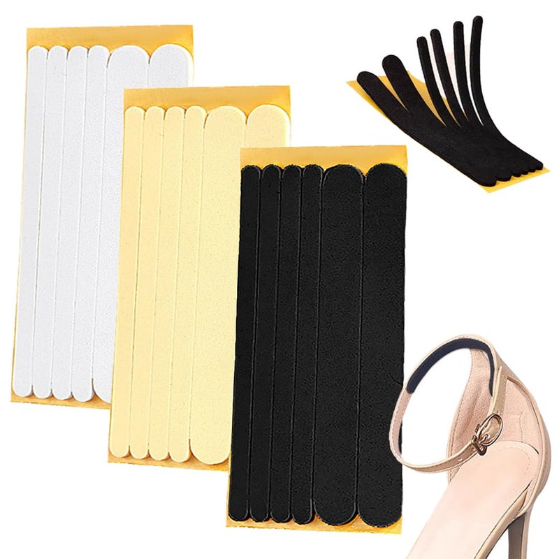 TRKETK 9 Pcs Sheets Shoe Strap Cushion, Adhesive Heel Liners Insert Heel Grips Shoe Pads Stop Slipping Straps Foot Protectors Anti Slip Sling Back Grips for Men Women Ladies Liners High Heels